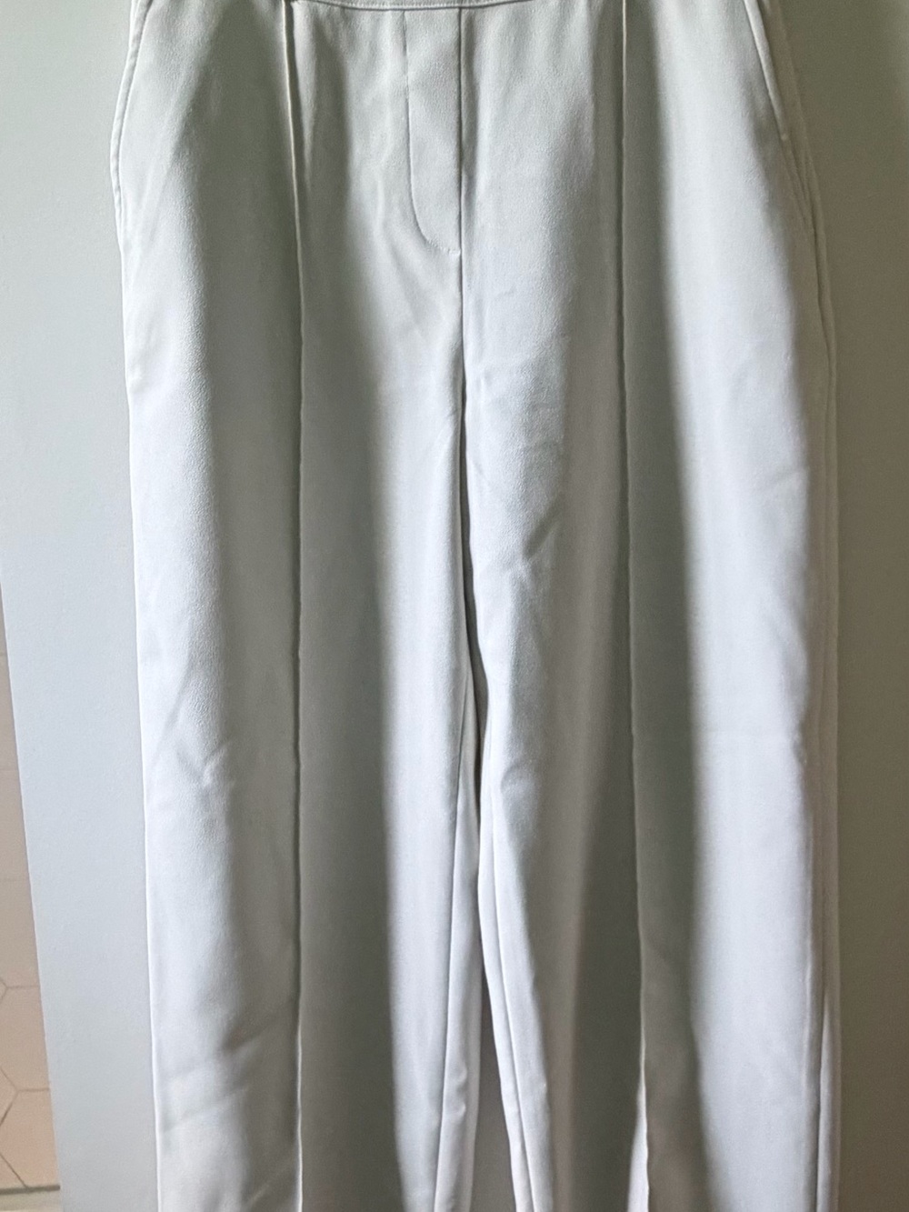 SPANX light beige High-Rise Tailored Trousers